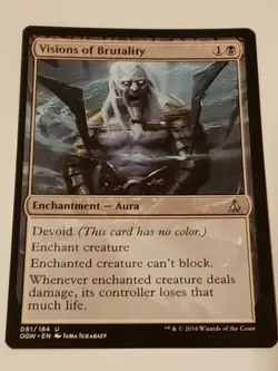 Visions of Brutality Oath Of The Gatewatch Mtg Card Mint Condition - Image 1