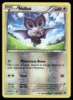 Pokemon Cards Noibat 132/162 Reverse Holo BREAKthrough XY NM - Image 1