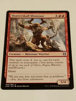 Shatterskull Minotaur Zendikar Rising Mtg Card Mint Condition - Image 1