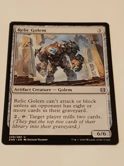 Relic Golem Zendikar Rising Mtg Card Mint Condition - Image 1