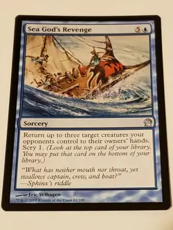 Sea God's Revenge Theros Mtg Card Mint Condition - Image 1