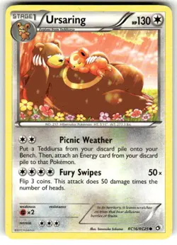 Ursaring RC16/RC25 Radiant Collection Legendary Treasures Pokemon Card NM Holo - Image 1