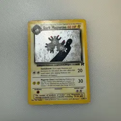 Dark Magneton 11/82 Team Rocket Holo Rare Pokemon TCG - Swirl - HP - Image 1