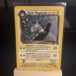 Pokemon TCG Dark Magneton 11/82 Team Rocket Unlimited Holo Rare HP - Image 1