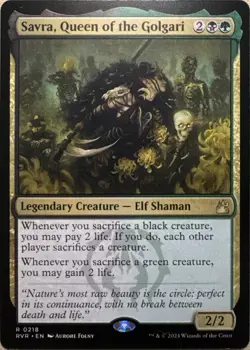 Savra, Queen of the Golgari R Ravnica Remastered 218 NM - Image 1
