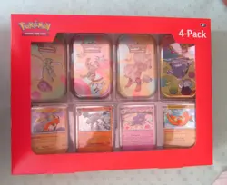 NEW Sealed Pokemon 4 Pack Mini Tins 151 Sam's Club Exclusive Scarlet & Violet - Image 1