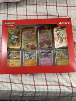 Pokemon TCG Scarlet & Violet 151 Sealed 4-Pack Sam’s Club Mini Tin Brand New - Image 1