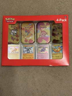 Pokemon TCG Scarlet & Violet 151 Mini Tin 4-Pack - Lot 2 Sam’s Club - SEALED - Image 2