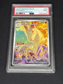 2025 Pokemon SV Destined Rivals #189 Rapidash IR PSA 9 - Image 1