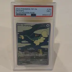 Pokemon Drampa SV05: Temporal Forces 184/162 Holo Illustration Rare 120 HP PSA 9 - Image 1