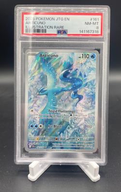 2025 POKEMON JTG EN-JOURNEY TOGETHER ILLUSTRATION RARE #161 ARTICUNO PSA 8 - Image 1
