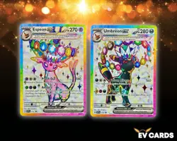 Pokemon TCG - Umbreon ex 176 & Espeon ex 175 Prismatic Evolutions Ultra Rare NM - Image 1