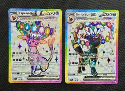 Pokemon TCG - Umbreon ex 176 & Espeon ex 175 Prismatic Evolutions Ultra Rare NM - Image 2