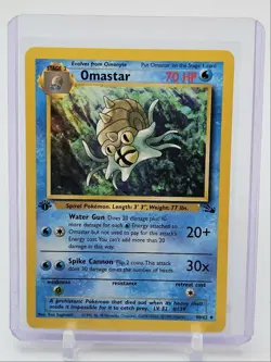 OMASTAR 1999 POKEMON ORIGINAL FOSSIL 1ST EDITION UNCOMMON 40/62 Q4490 - Image 1