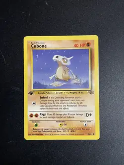 Cubone | 50/64 | 1st Edition | Jungle | Common | Pokemon Card | NM - Image 1