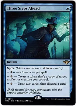 MTG Outlaws of Thunder Junction Three Steps Ahead (Rare) - Image 1