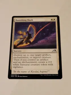 MTG Banishing Slash Kamigawa: Neon Dynasty 003/302 Regular Uncommon - Image 1