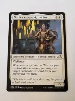 MTG Norika Yamazaki, the Poet Kamigawa: Neon Dynasty 031/302 Regular Uncommon - Image 1