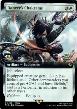 Dancer's Chakrams FOIL EXTENDED ART Commander: Final Fantasy Magic MTG NM - Image 1