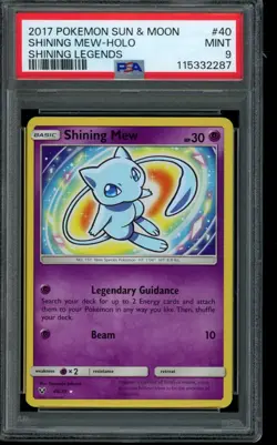 Shining Mew 40/73 Shining Legends Holo PSA 9 MINT - Image 1