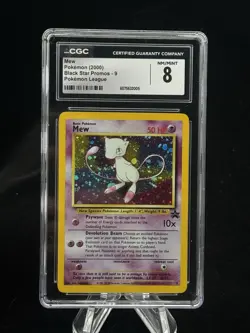 Mew Holo #9 Black Star Movie Promo 2000 Pokemon League CGC 8 💫 - Image 1