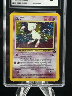 Mew Holo #9 Black Star Movie Promo 2000 Pokemon League CGC 8 💫 - Image 2