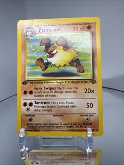 Primeape 43/64 Jungle Set 1st Edition Pokemon TCG Card - Vintage - Image 3