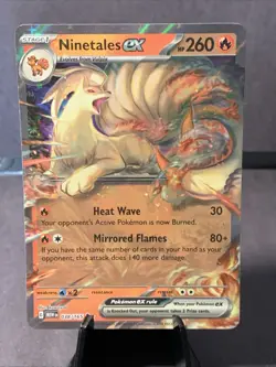 Pokemon TCG Ninetales EX #038/165 Ultra Rare SV 151 NM 2023 - Image 1