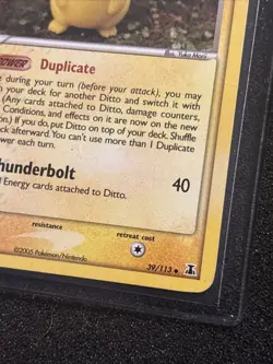 Pokemon TCG - Ditto (Pikachu) 39/113 EX Delta Species - NM /White Dots On Back - Image 2