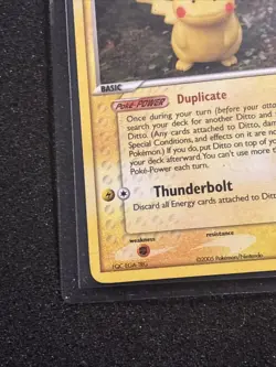 Pokemon TCG - Ditto (Pikachu) 39/113 EX Delta Species - NM /White Dots On Back - Image 3