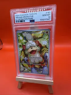 Hisuian Growlithe 181/167 Pokemon Twilight Masquerade Illustration Rare PSA 10 - Image 5