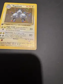 1999 Pokemon 1st Edition French Magneton Holo 009/102 Base Set (WOTC) LP - Image 5