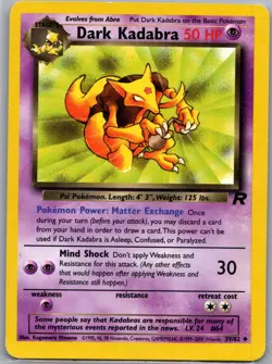 Dark Kadabra 39/82 Non Holo Team Rocket - Pokemon Card - LP - Image 1