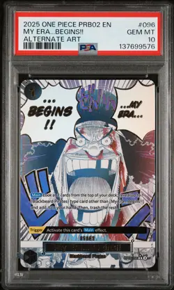 2025 ONE PIECE PRB02-PREMIUM BOOSTER ALTERNATE ART #096 MY ERA...BEGINS!! PSA 10 - Image 1