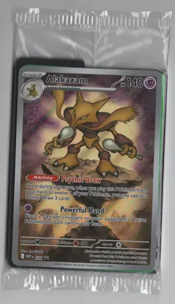 Pokemon TCG Alakazam 009 Holo Rare Black Star Sealed Promo Card NM - Image 1