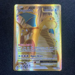 Dragonite EX 106/108 - Full Art Ultra Rare Gold XY Evolutions Pokemon TCG NM - Image 1