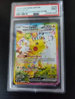 Pokemon TCG Pikachu EX 238/191 PSA 9 Special Illustration Rare Surging Sparks - Image 1