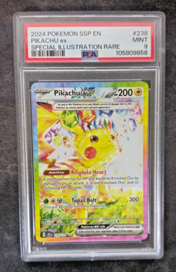 Pokemon TCG Pikachu EX 238/191 PSA 9 Special Illustration Rare Surging Sparks - Image 1