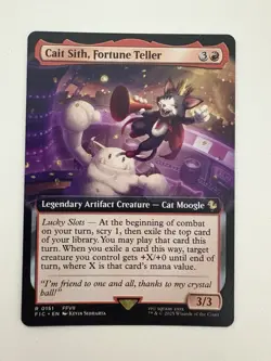 Cait Sith Fortune Teller Borderless MTG Magic the Gathering Card NM Mint FIC - Image 1