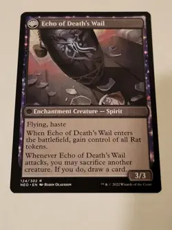 MTG Tribute to Horobi Echo of Death's Wail Kamigawa: Neon Dynasty 124/302 Re. - Image 2