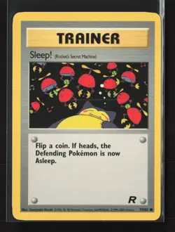 Sleep! 79/82 Common Team Rocket Pokemon HP - Image 2