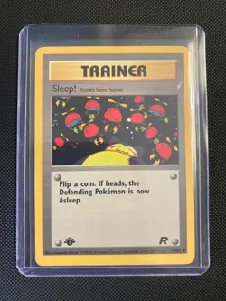 Pokemon TCG Sleep! 79/82 Team Rocket 1st Edition Vintage Common (LP) Fast Ship! - Image 4