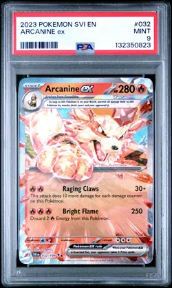 2023 POKEMON SVI EN-SCARLET & VIOLET #032 ARCANINE EX PSA 9 - Image 1