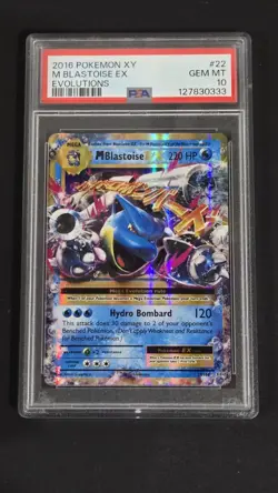 PSA 10 M Blastoise EX 22/108 XY Evolutions Ultra Rare Pokemon 2016 - Image 1