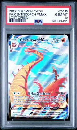 2022 Pokemon Lost Origin Centiskorch VMAX #tg15 Trainer Gallery PSA 10 Gem Mint - Image 1