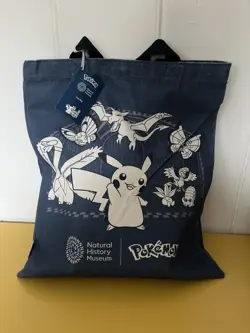 Pokemon X Natural History Museum (NHM) Navy Tote Bag (IN HAND) - Image 1