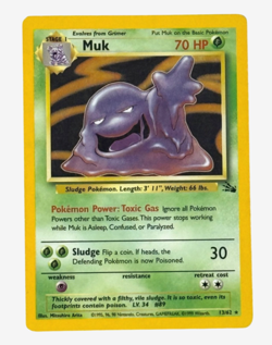 Muk 13/62 Holo Rare Unlimited Fossil Set 1999 - Pokemon Card TCG (NM) - Image 1