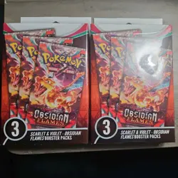 2X Pokemon Scarlet & Violet Obsidian Flames Booster Bundles. 6 Packs Total - Image 1