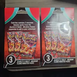 2X Pokemon Scarlet & Violet Obsidian Flames Booster Bundles. 6 Packs Total - Image 2