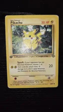 Pokemon TCG WOTC Pikachu 60/64 Jungle 1st Edition Common HP Played - Image 1